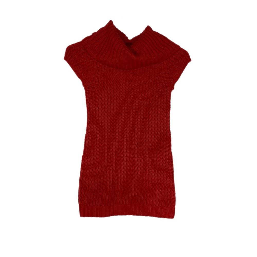 Cato Girls Red Cowl Neck Ribbed Knit Sweater Dress